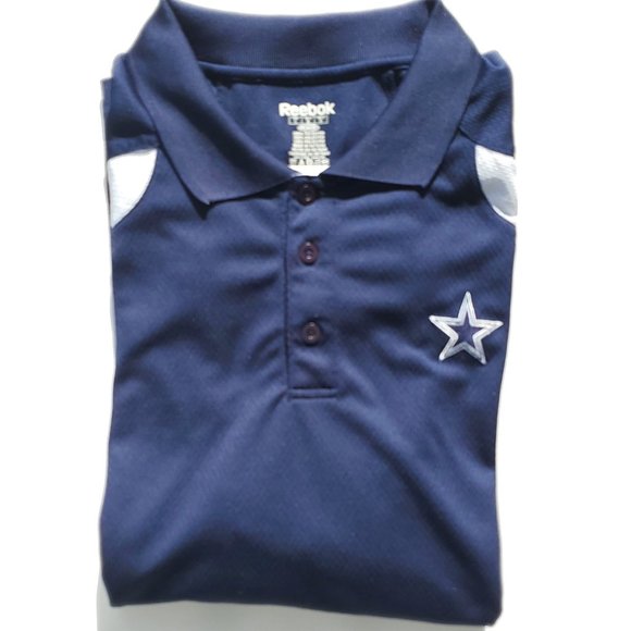 Cowboys Short Sleeve Navy Polo with Logo Star - Picture 1 of 7